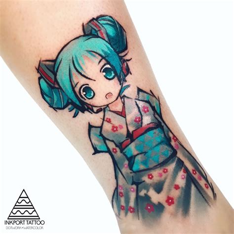 Tattoo Uploaded By John Daddario Inkporttattoo • Watercolor Hatsune