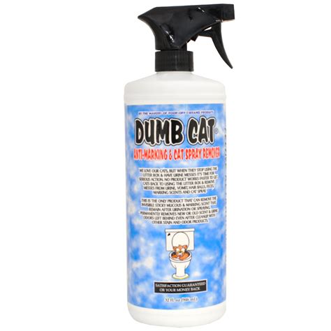 It can be used to stop clawing on furniture, rugs, and drapes. DUMB-CAT-ANTI-MARKING-CAT-SPRAY-REMOVER-32-OZ