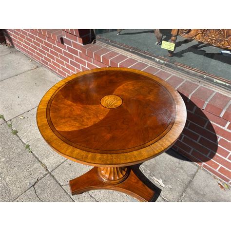 Ethan Allen Townhouse Carved Center Table Chairish