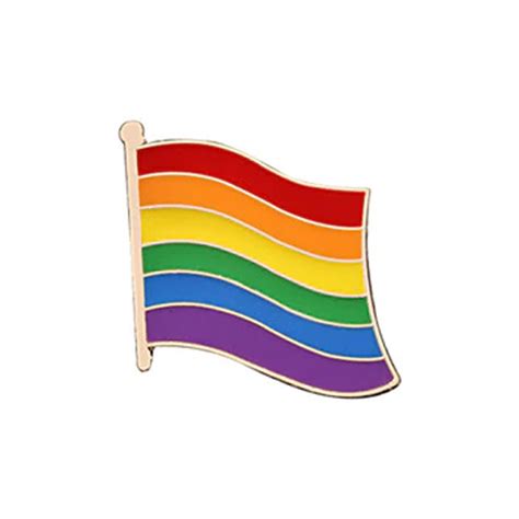lgbt gay pride pin badge wavy pride flag etsy