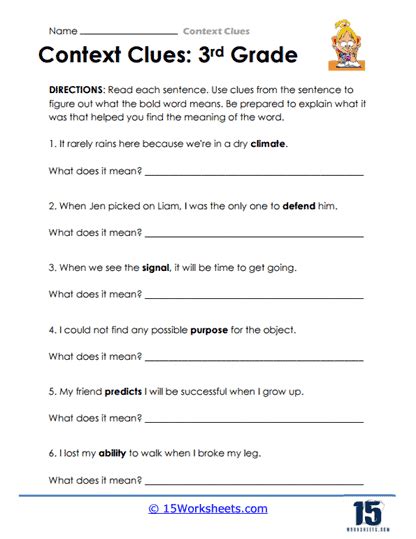 Using Context Clues Worksheets Worksheets For Kindergarten