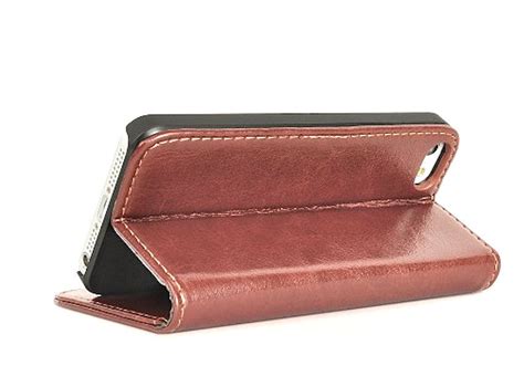Executive Brown Apple Iphone 5 5s Wallet Leather Flip Case Bracevor