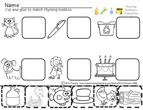Color Cut And Paste Worksheets For Kindergarten Pdf Learning How To Read