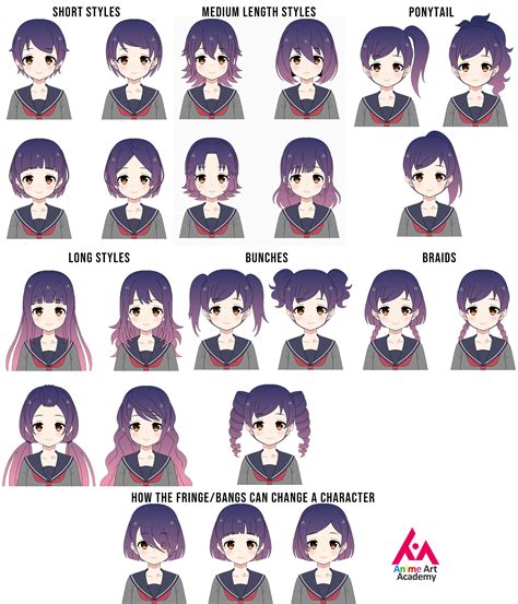 Artstation Anime Hairstyles For Girls How Does The Hair We Choose Affect Our Character’s Image