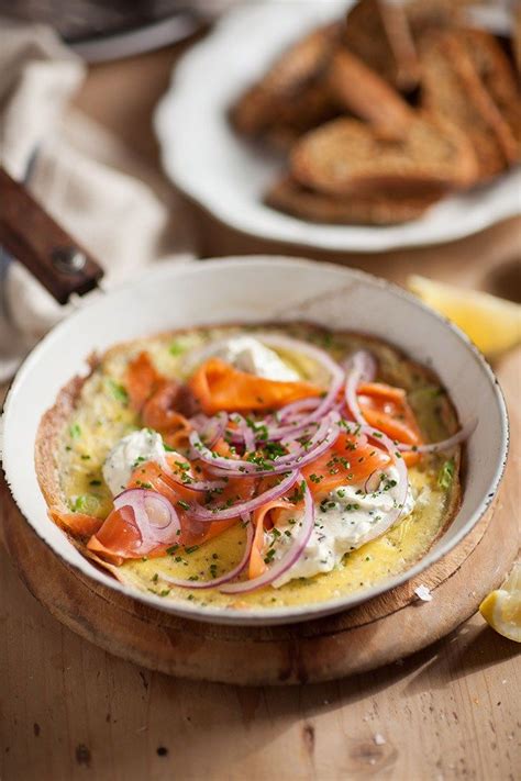 Combined with a zesty cucumber tomato salad, avocado and roasted potatoes, it makes a delicious savory breakfast that will keep you full with 20. smoked salmon omelette with chive crème fraiche | Smoked salmon omelette, Food recipes, Brunch ...