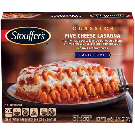 Stouffers Classics Large Size Five Cheese Lasagna 1825 Oz Walmart