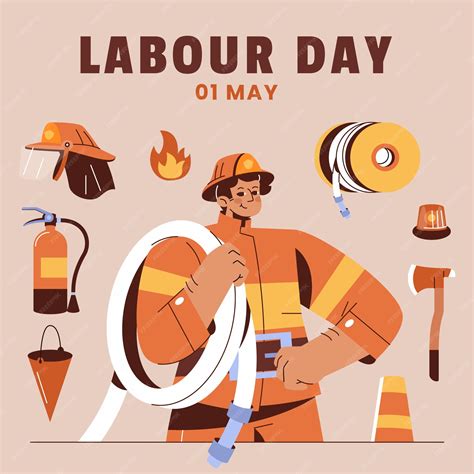 premium vector flat illustration for labor day celebration