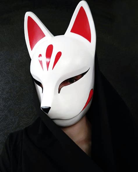Kitsune Girl Kitune Costume Anime Fox Animal Mask Cosplay Kawaii