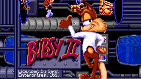 Bubsy 2 Sega Genesis Title Screen And Demo Youtube