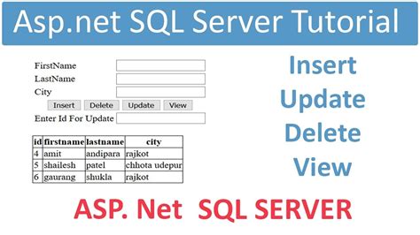 Asp Net Sql Server Database Connection Tutorial Youtube