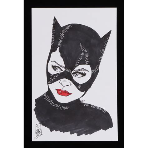 Tom Hodges Catwoman Batman Returns Signed Original 55 X 85