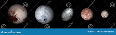 Dwarf Planets Pluto Eris Haumea Makemake And Ceres Stock