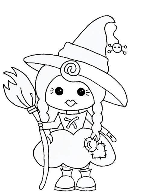 Free printable cute halloween witch coloring sheets. Crafts,Actvities and Worksheets for Preschool,Toddler and ...