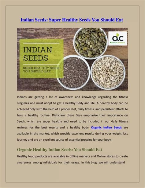 Ppt Indian Seeds Super Healthy Seeds You Should Eat Powerpoint
