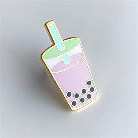 Taro Boba Pin Enamel Pin Pins Lapel Pin Boba Tea Pin Etsy In 2021
