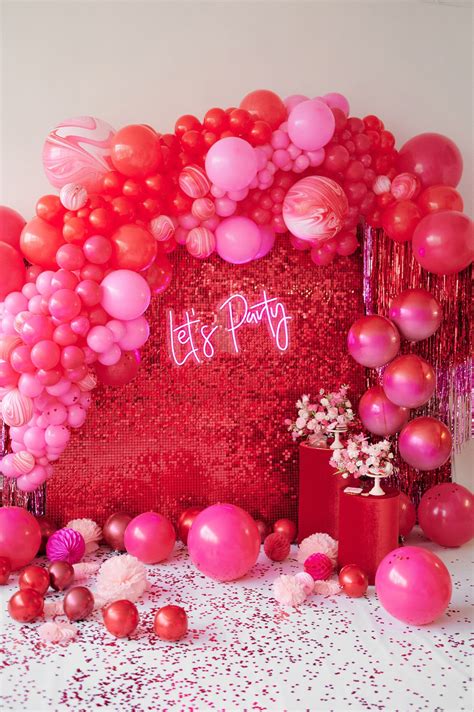 Red Pink And Chic Valentines Day Party Inspiration Perfete Pink