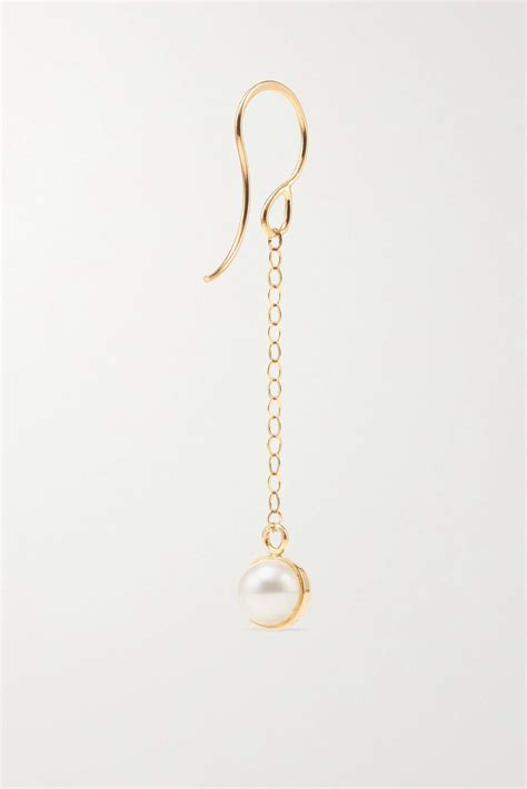 Gold 14 Karat Recycled Gold Pearl Earrings MELISSA JOY MANNING NET