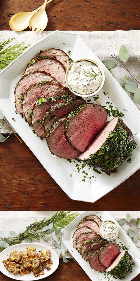 This begins with seasoning and slathering it with garlic and herbs for the perfect crust. Herb-Crusted Beef with Dijon Cream Sauce | Recipe | Beef recipes for dinner, Recipes, Beef recipes