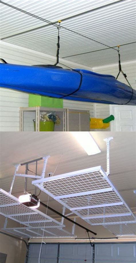 Garage storage ideas (cabinets, racks & overhead designs). The most incredible garage ceiling ideas. # ...