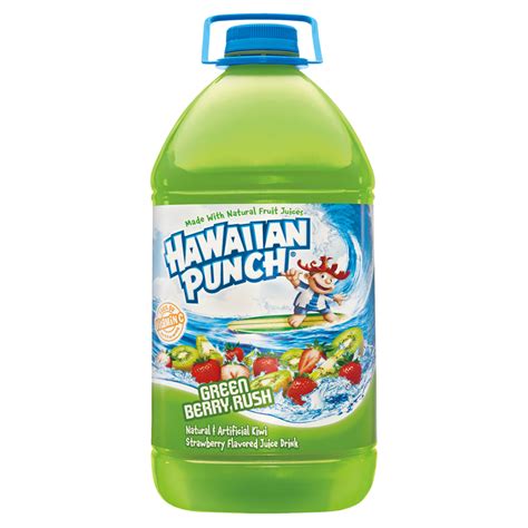 Hawaiian punch is a brand of fruit punch currently manufactured by keurig dr pepper, originally invented in 1934 as a topping for ice cream. Hawaiian Punch Green Berry Rush HUGE 128oz (3.78ltr) - American Fizz