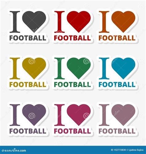 I Love Soccer Football Illustration Stock Vector Illustration Of