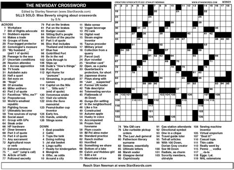 Free Printable Sunday Crossword Puzzles Printable Templates