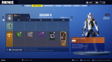 New Season 6 Werewolf Dire Skin Progressive Outfits And Edit Styles In