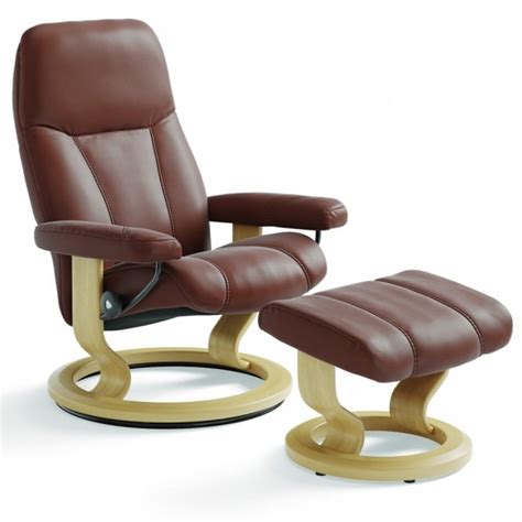 Stressless Consul Small Chair And Stool With Classic Base