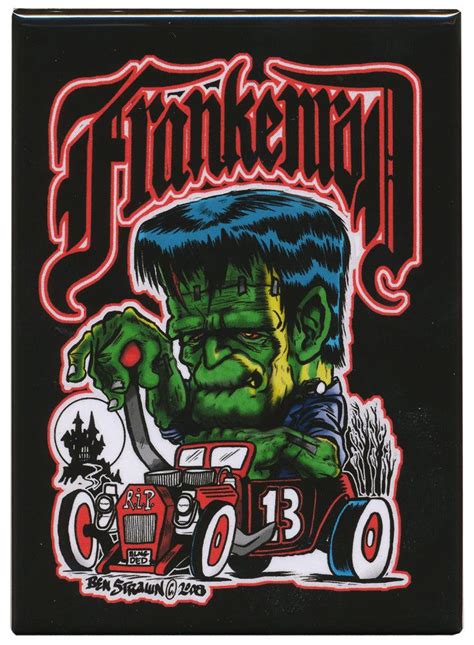 Frankenrod Magnet In 2022 Frankenstein Art Frankenstein Strawn