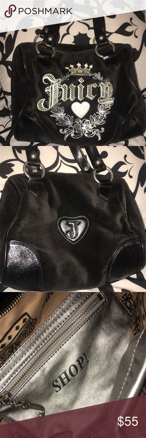Juicy Couture Black Velvet Handbag Semashow Com