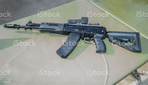 545 Mm Kalashnikov Assault Rifle Shortened Ak12 Stock Photo Download