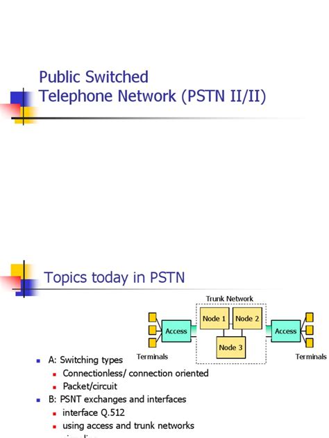 Public Switched Telephone Network Pstn Iiii Pdf Network