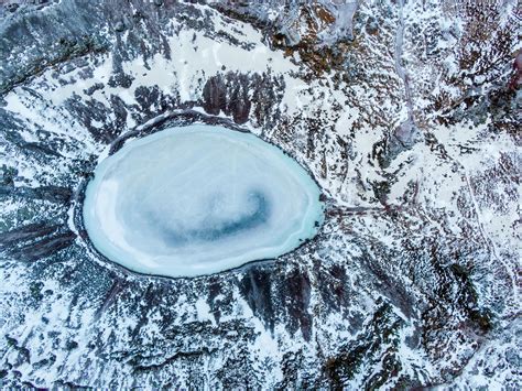 Aerial View Of Crater Lake · Free Stock Photo
