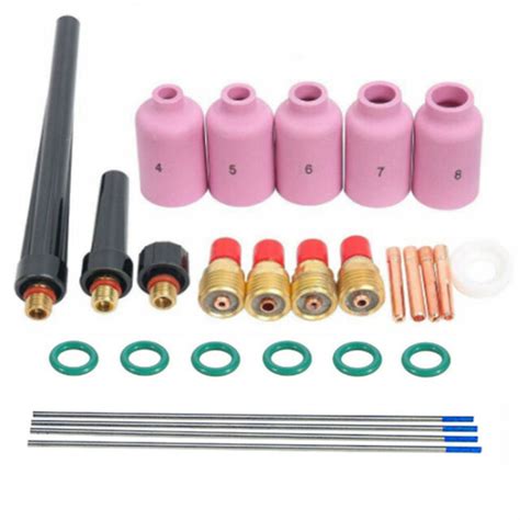 Pc Tig Gas Lens Collet Body Assorted Size Kit Fit Wp Tig