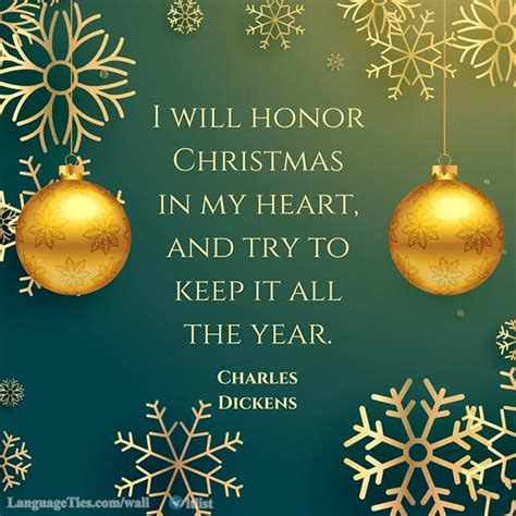Quote I Will Honour Christmas In My Heart And Try To Keep It All The