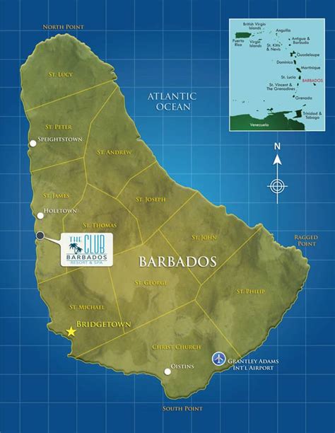 The Club Barbados Resort Spa Vacation Barbados Map