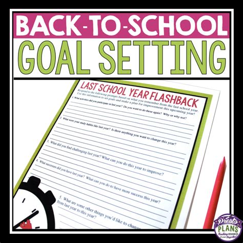 Back To School Goal Setting