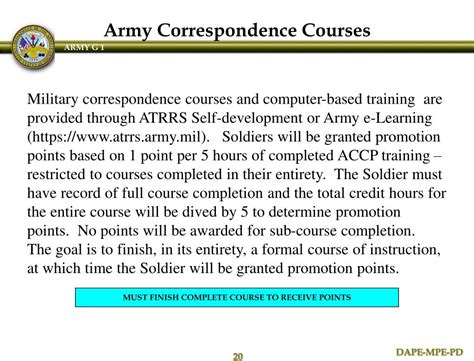 List Of Correspondence Courses Army Army Military