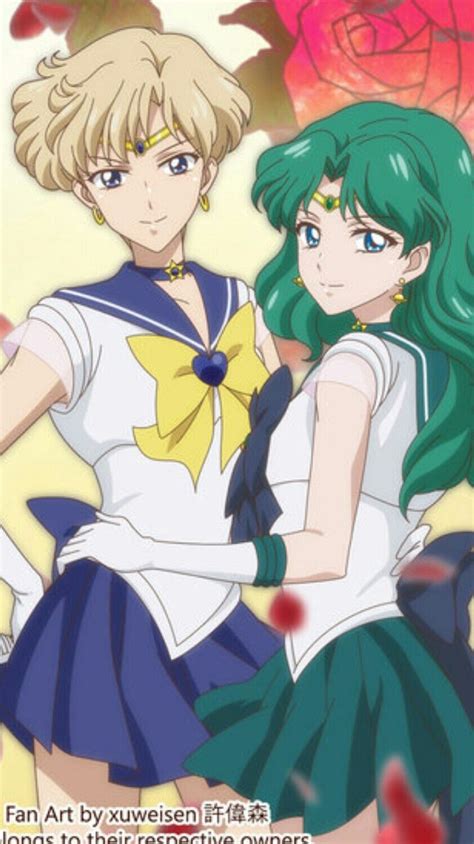 Sailor Uranus And Sailor Neptune Iphone Wallpaper Sailor Uranus Sailor Pluto Sailor Moon Manga