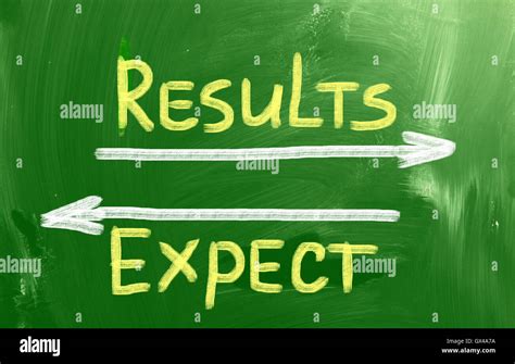 Results And Expectations Concept Stock Photo Alamy