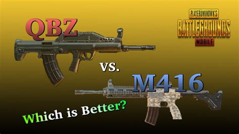 qbz vs m416 comparison pubg mobile youtube