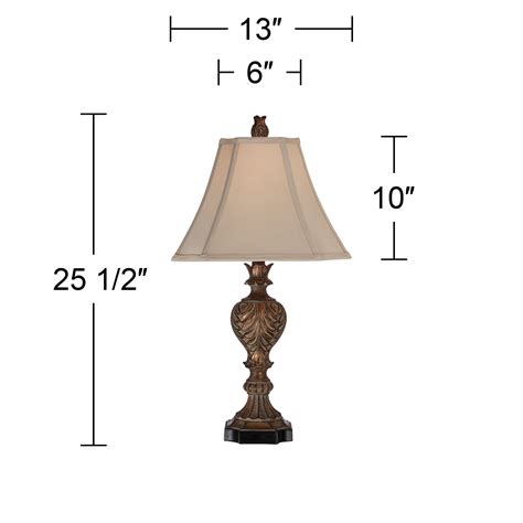 Regency Hill Regio Traditional Table Lamps 25 12 High Set Of 2 Carved