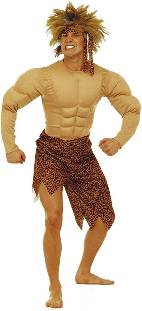 Mens Jungle Man Costume For Tropical Africa India South America Fancy Dress Outfit Medium 40 42