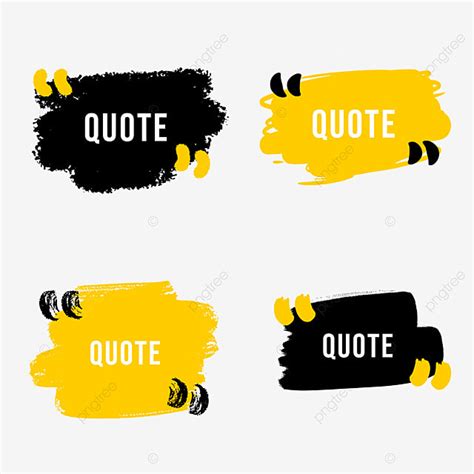 Text Box Quotes Vector Png Images Yellow And Black Quote Text Box