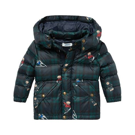 Ralph Lauren New Ralph Lauren Baby Boys Polo Bear Down Jacket Green