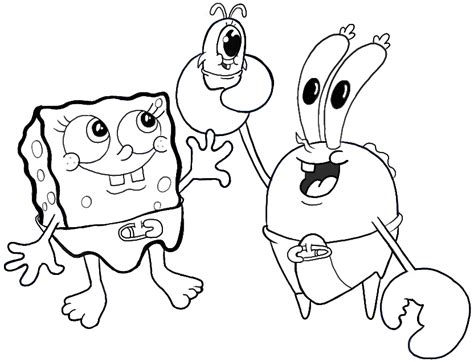 Mr krabs coloring pages for kids. How to Draw Baby Spongebob, Mr. Krabs, and Plankton from ...