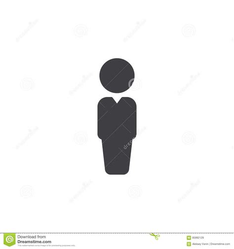 Person Icon Vector Filled Flat Sign Solid Pictogram Isolated On White