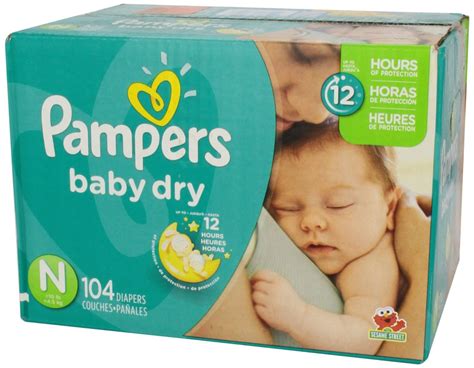 Pampers Baby Dry Diapers Size Newborn 104 Count Free Shipping Sale