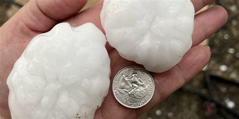 Giant Hailstones Pound North Central Texas Leaving Properties Damaged