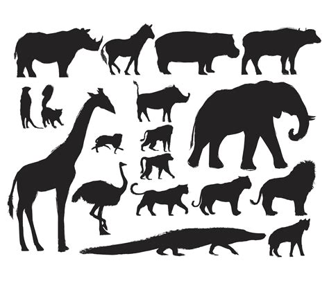 Cute Group Of Wild Animals Vector Free Vector 477122